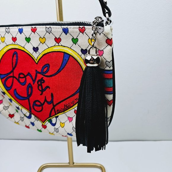 Brighton LOVE AND JOY Tassel Crossbody Pouch Bag Purse Shoulder Bag NWOT - Picture 3 of 8